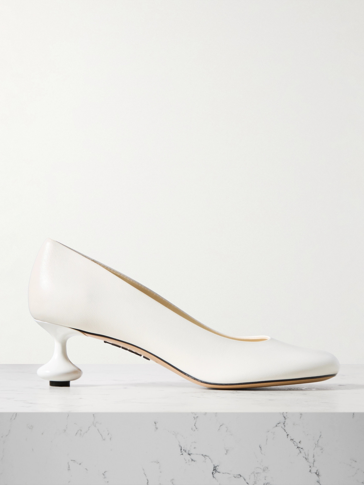 Loewe Toy Leather Stiletto Pumps In White