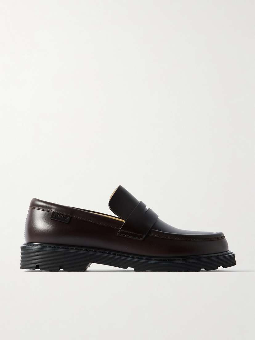 Loewe Blaze Leather Loafers