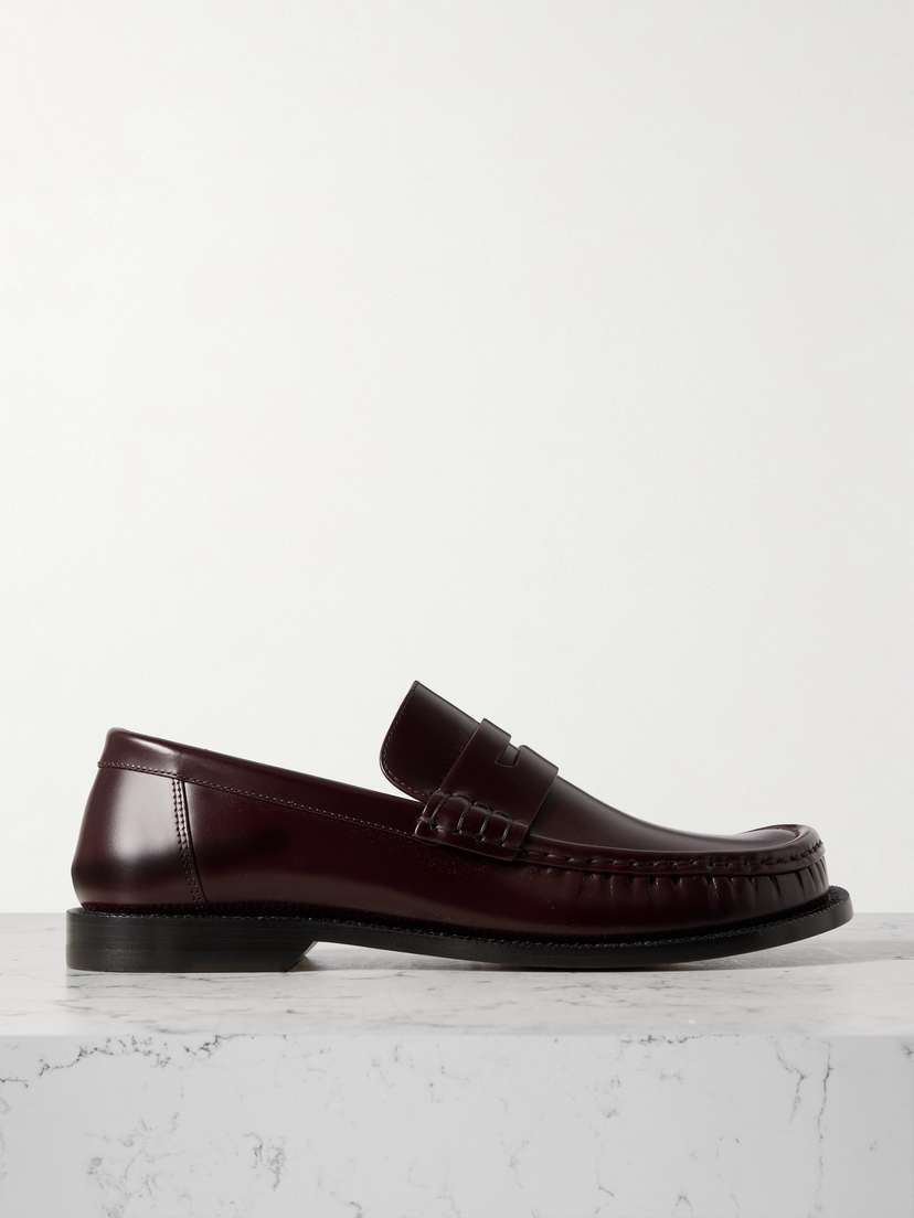 Loewe Campo Brushed-leather Loafers