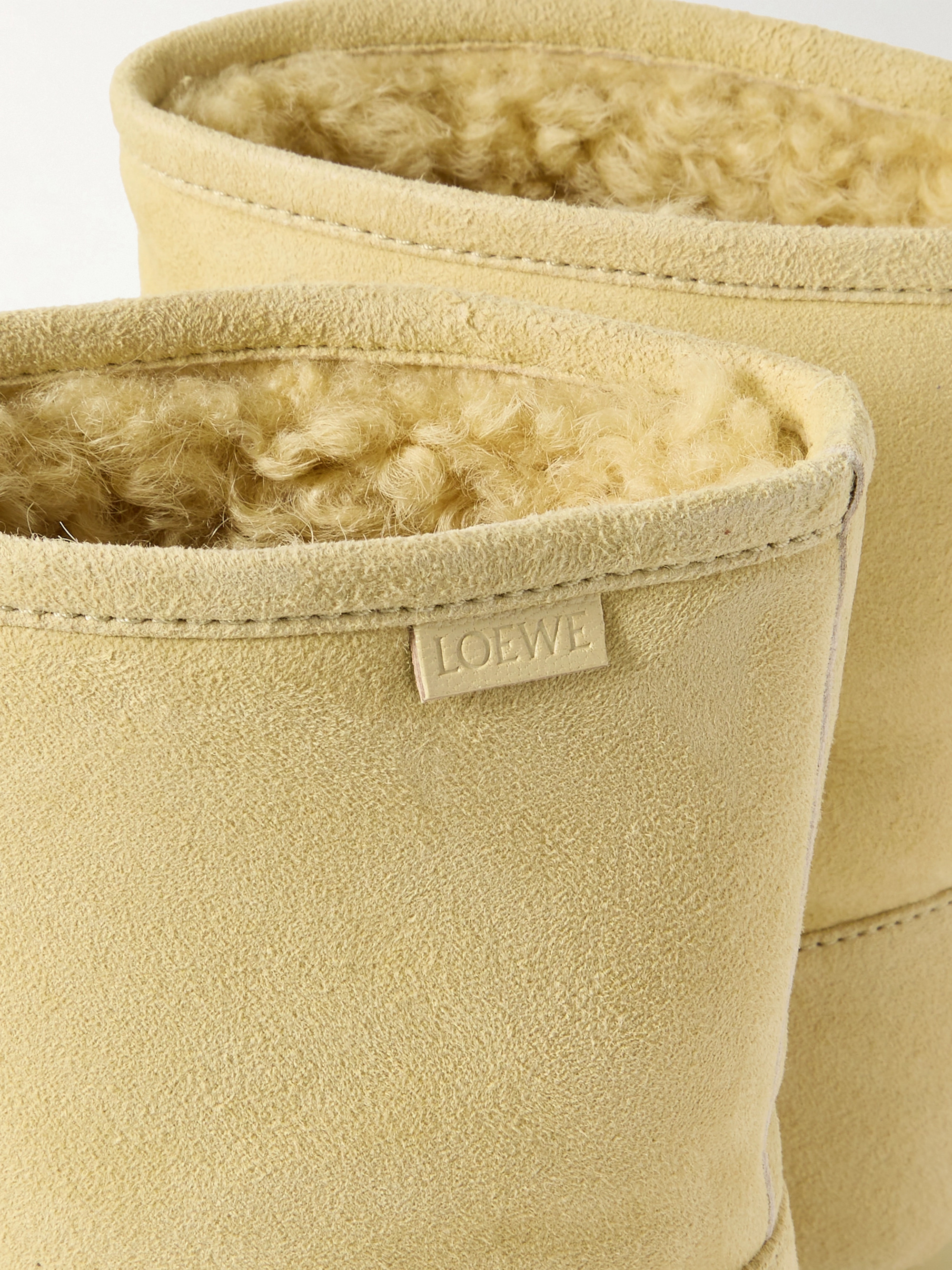 Loewe Lago shearling-lined suede ankle boots thumbnail