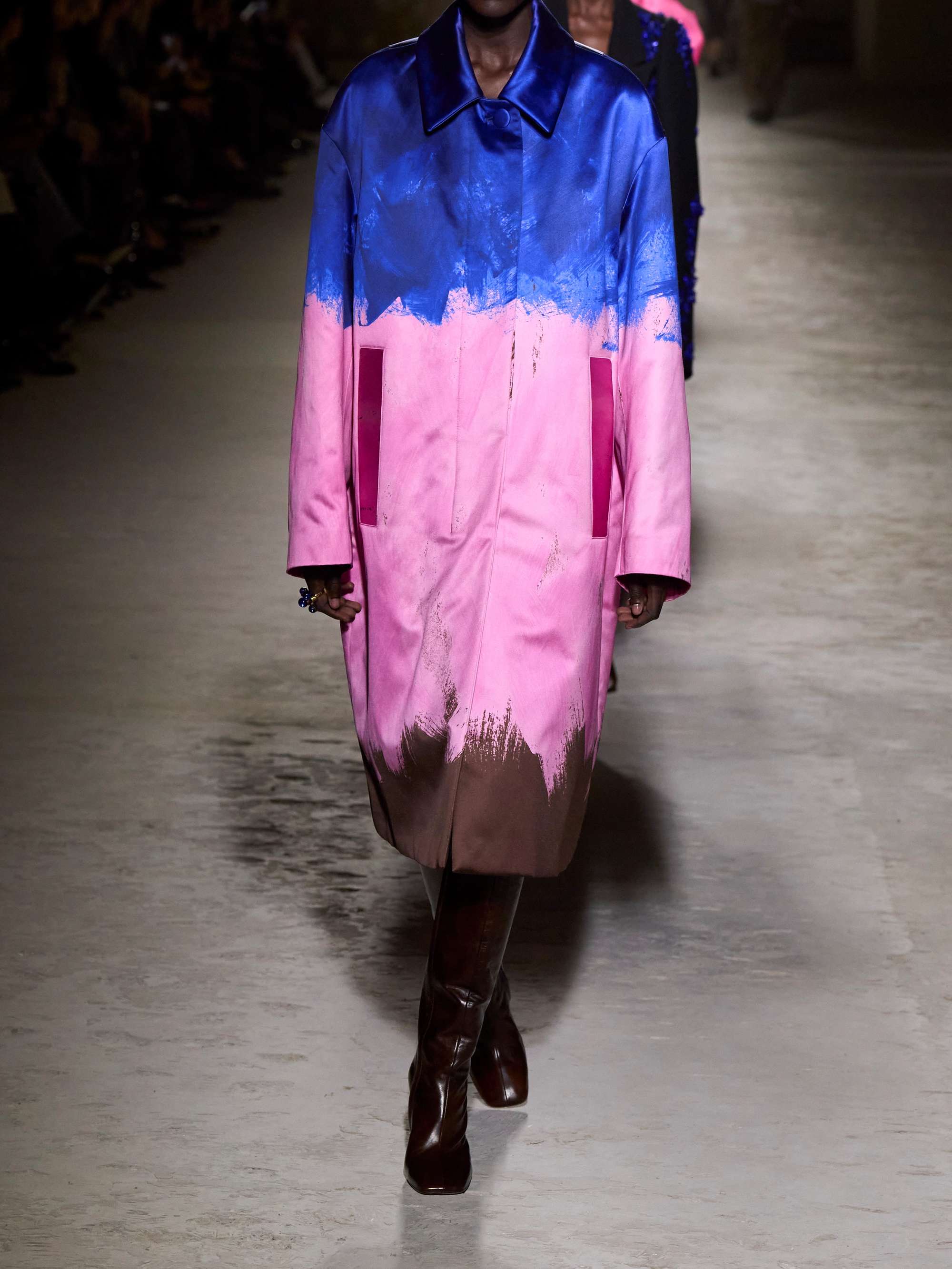 DRIES VAN NOTEN Printed cotton and silk-blend sateen coat DRIES VAN NOTEN Printed cotton and silk-blend sateen coat