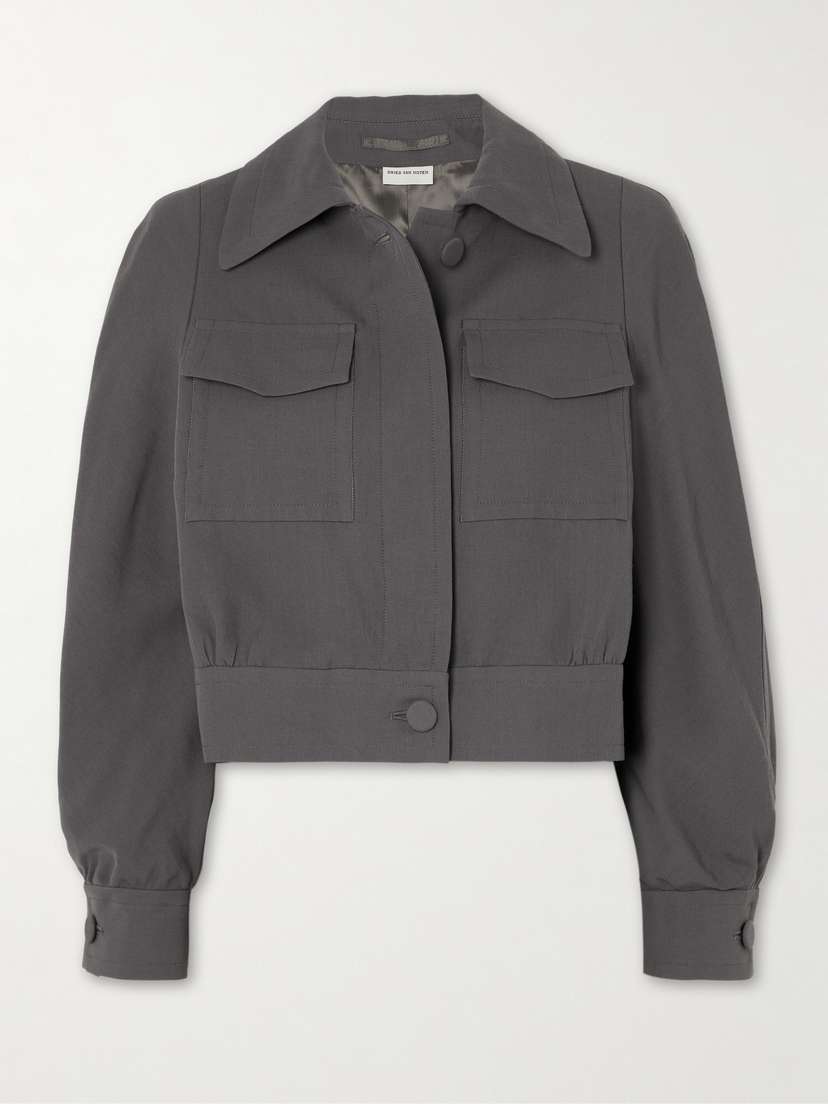 Dries Van Noten Cropped Wool-blend Jacket