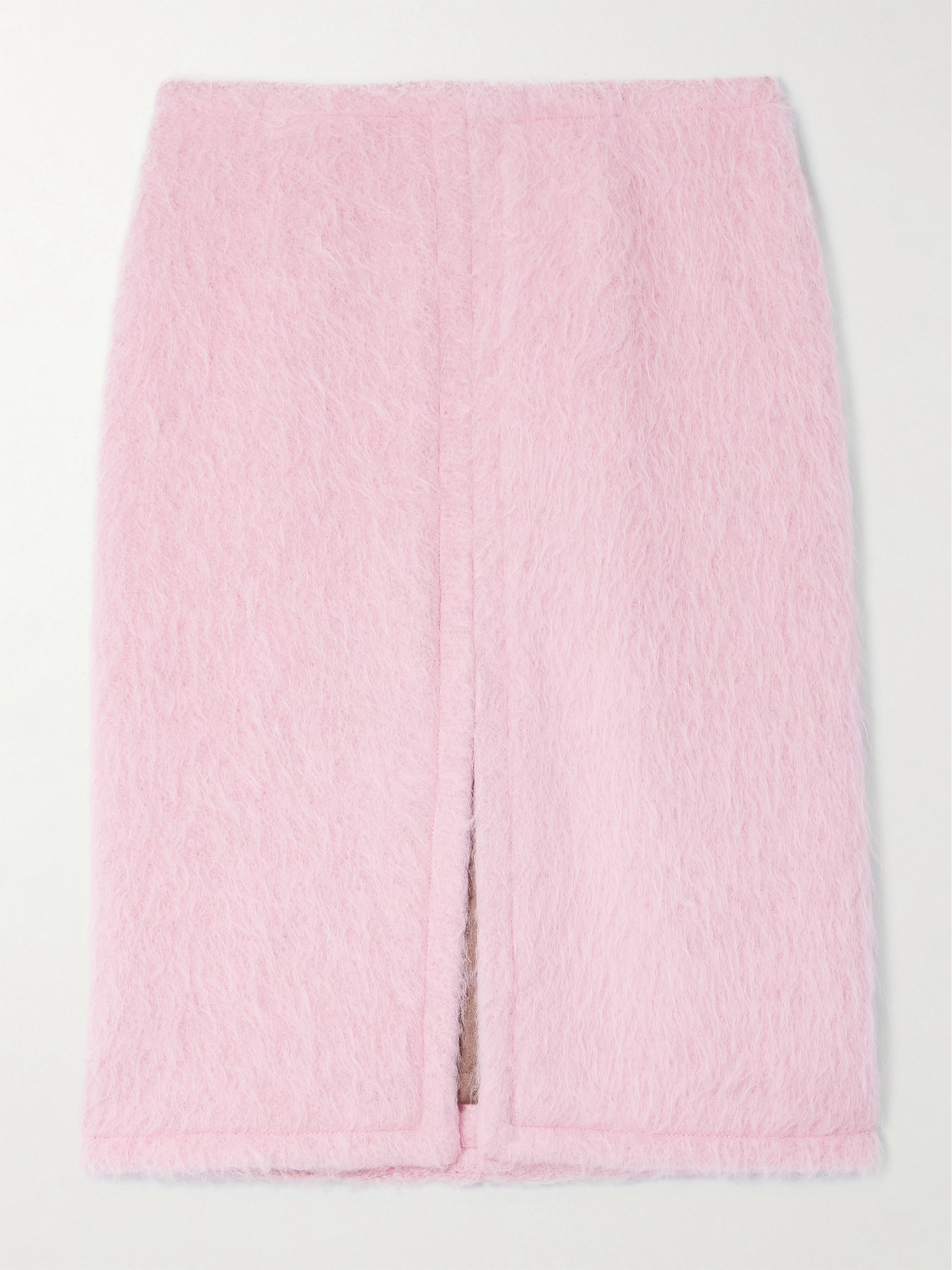 Dries Van Noten Pink Faux-fur Midi Skirt In Pink