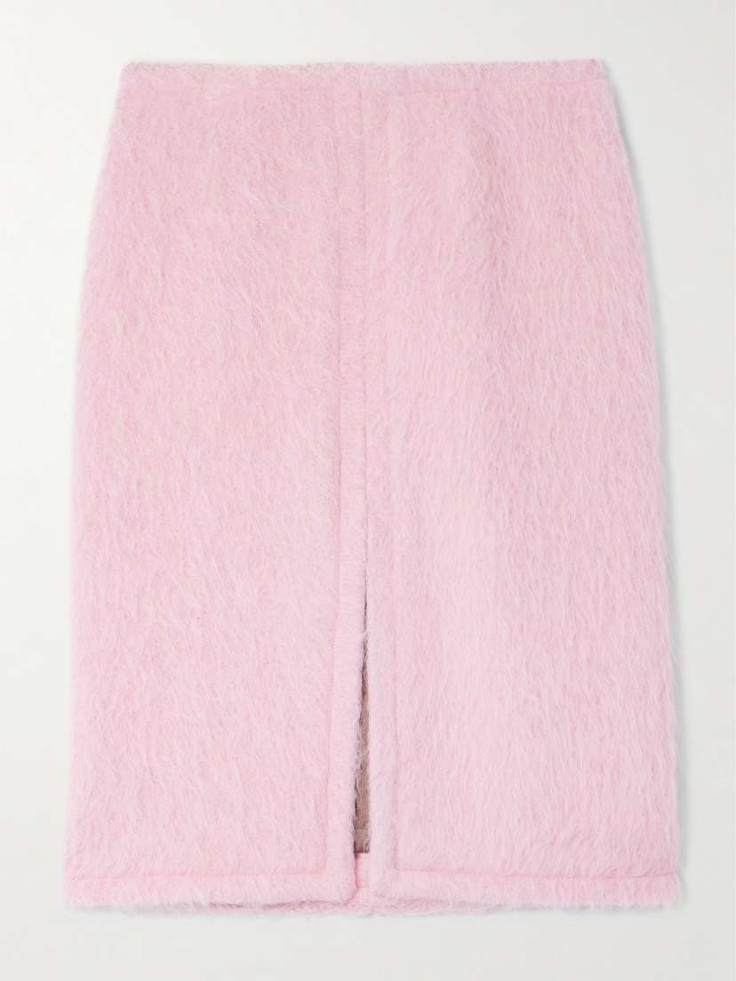Dries Van Noten Wool-blend Midi Skirt