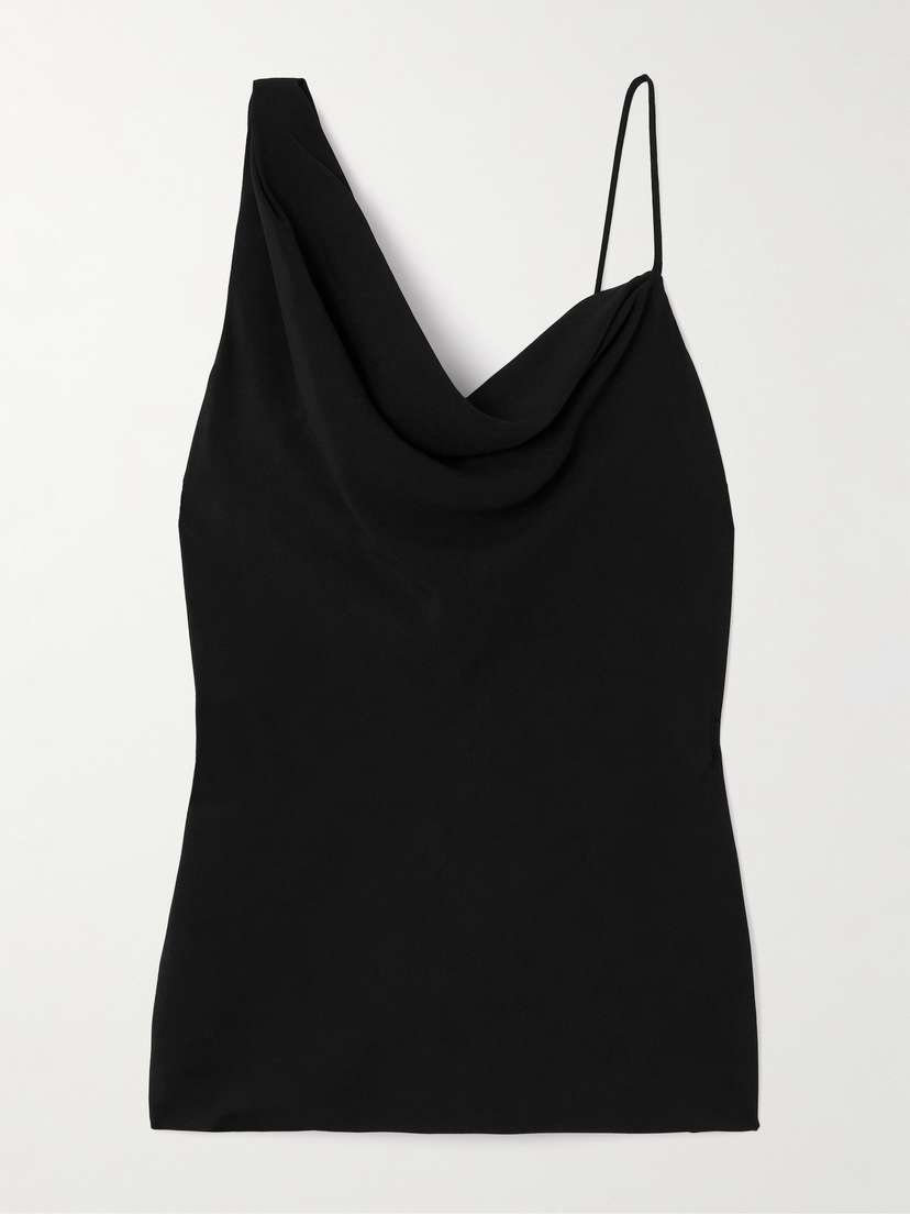 Dries Van Noten Asymmetric Draped Crepe Top