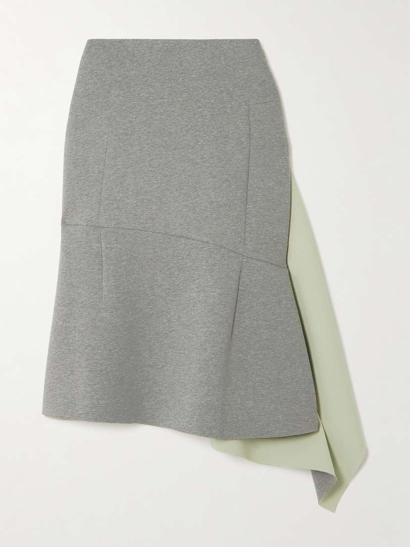 Dries Van Noten Wrap-effect Cotton-blend Ponte Midi Skirt