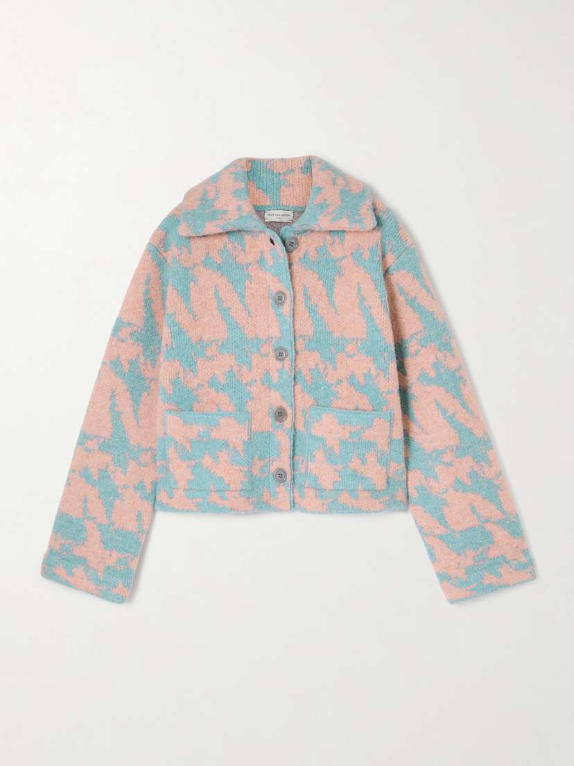 Dries Van Noten Intarsia Alpaca-blend Cardigan