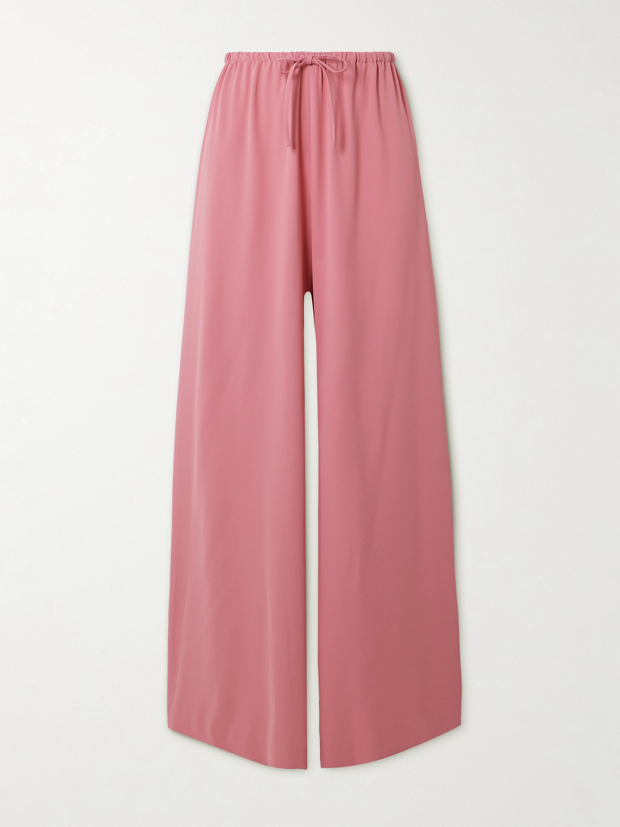 Dries Van Noten Crepe De Chine Straight-leg Pants In Pink