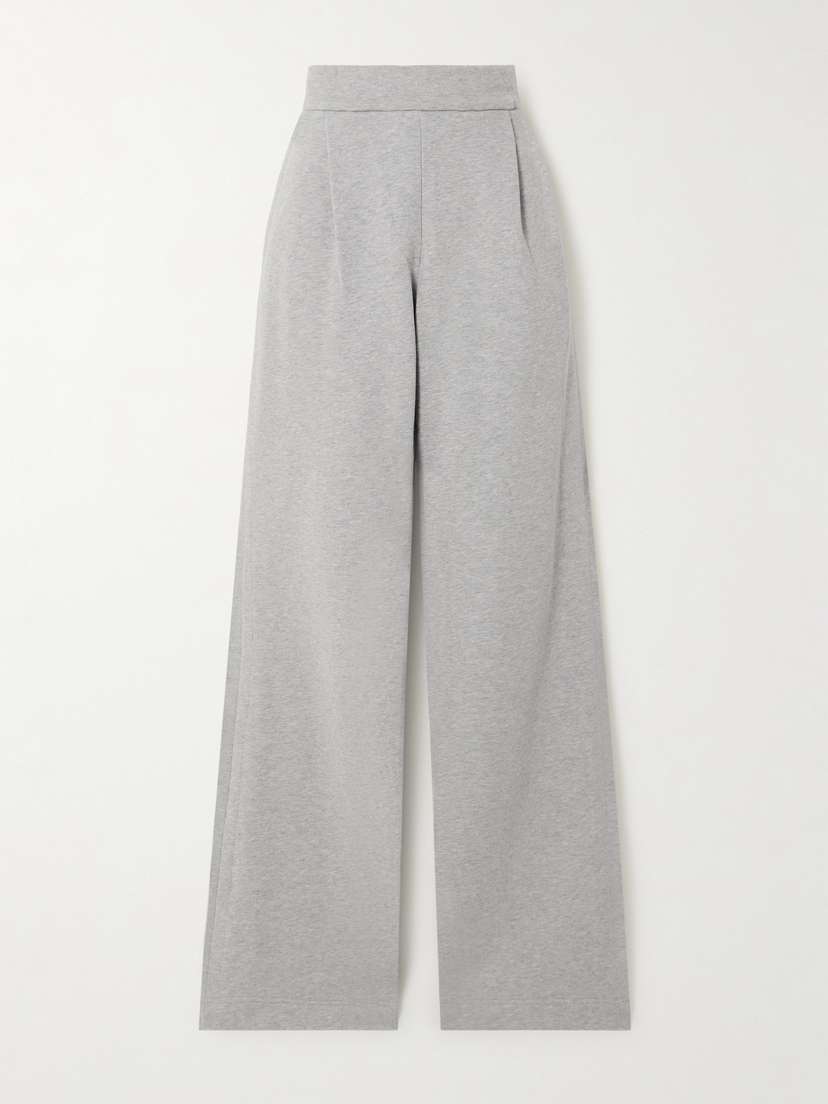 Dries Van Noten Pleated Cotton-jersey Wide-leg Pants