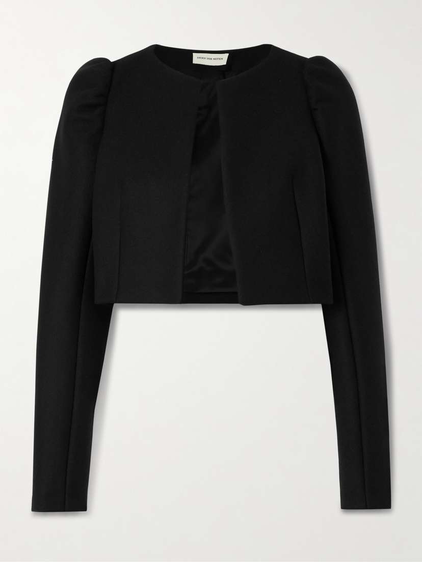 Dries Van Noten Cropped Wool-blend Jacket
