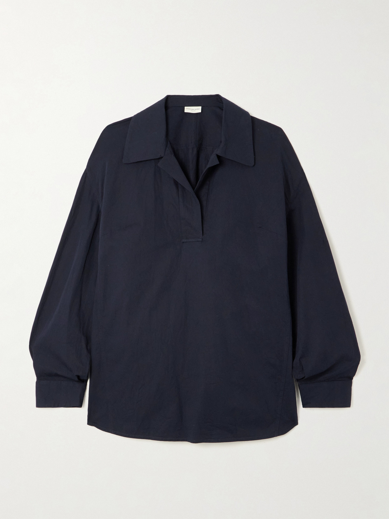 Dries Van Noten Oversized Cotton-twill Shirt In Blue