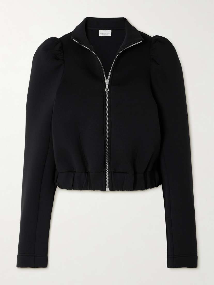 Dries Van Noten Cotton-blend Ponte Turtleneck Jacket