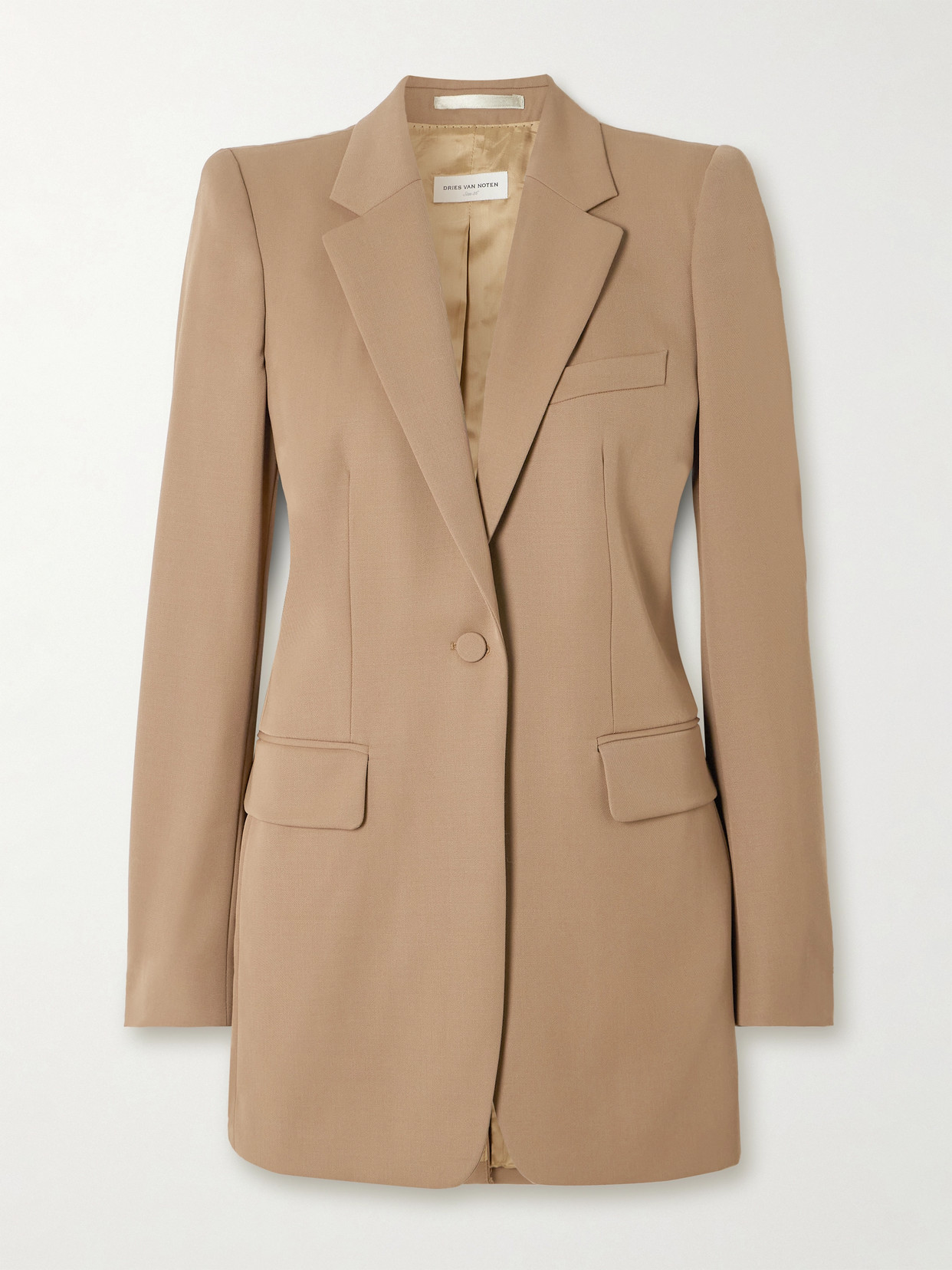 Dries Van Noten Wool Blazer In Brown