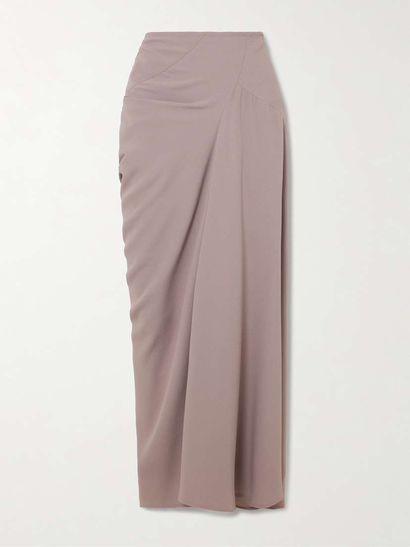 Dries Van Noten Paneled Crepe De Chine Maxi Skirt