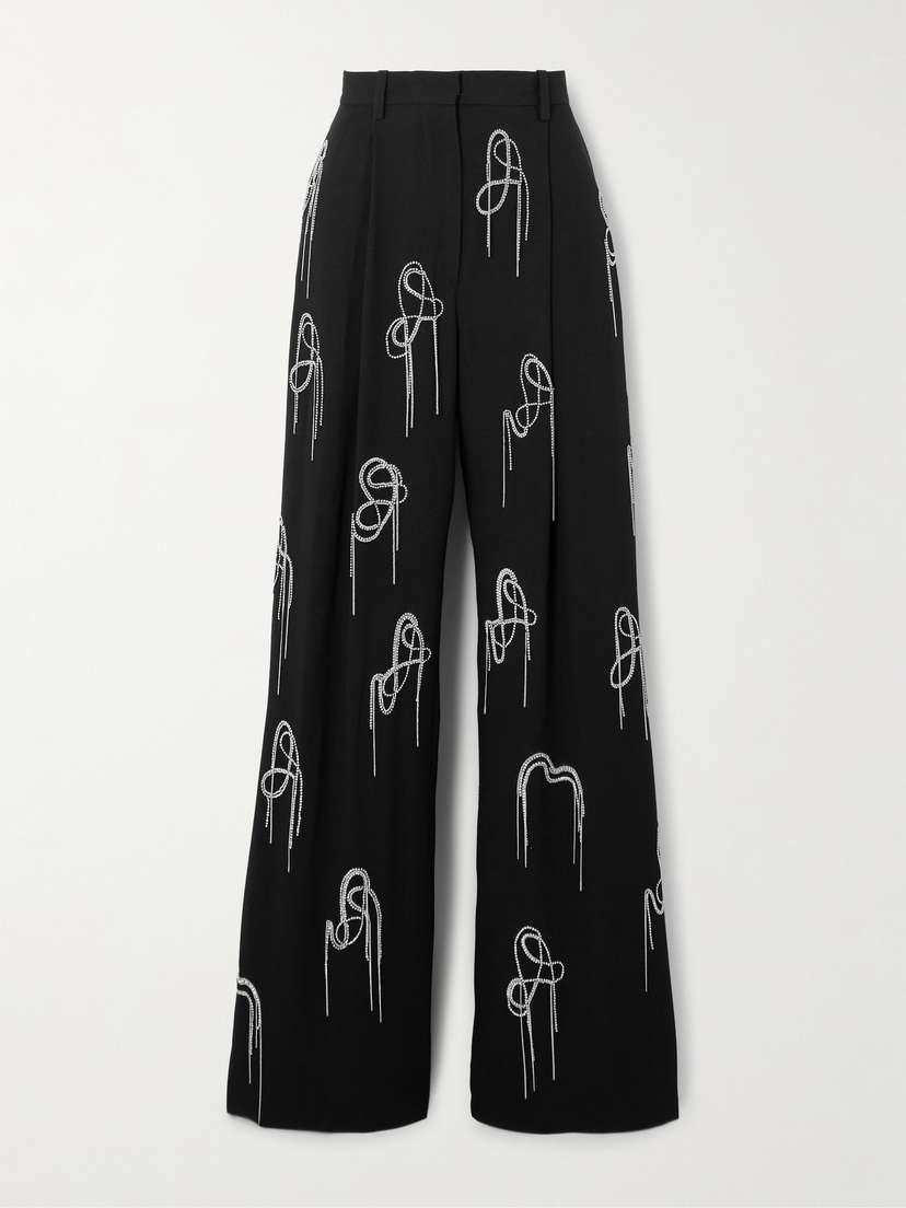 Dries Van Noten Pleated Crepe Wide-leg Pants
