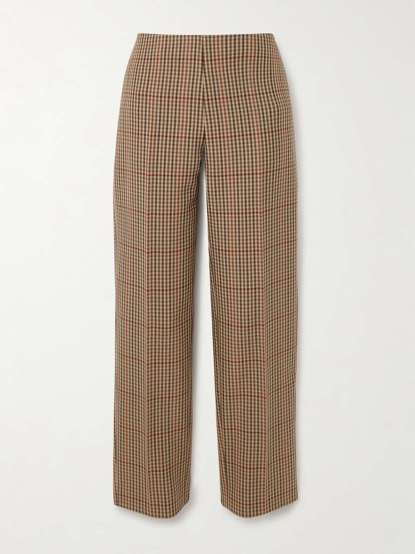 Dries Van Noten Checked Wool Straight-leg Pants