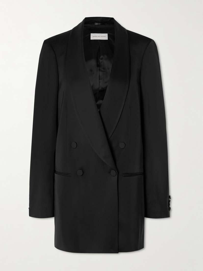 Dries Van Noten Double-breasted Satin Jacket