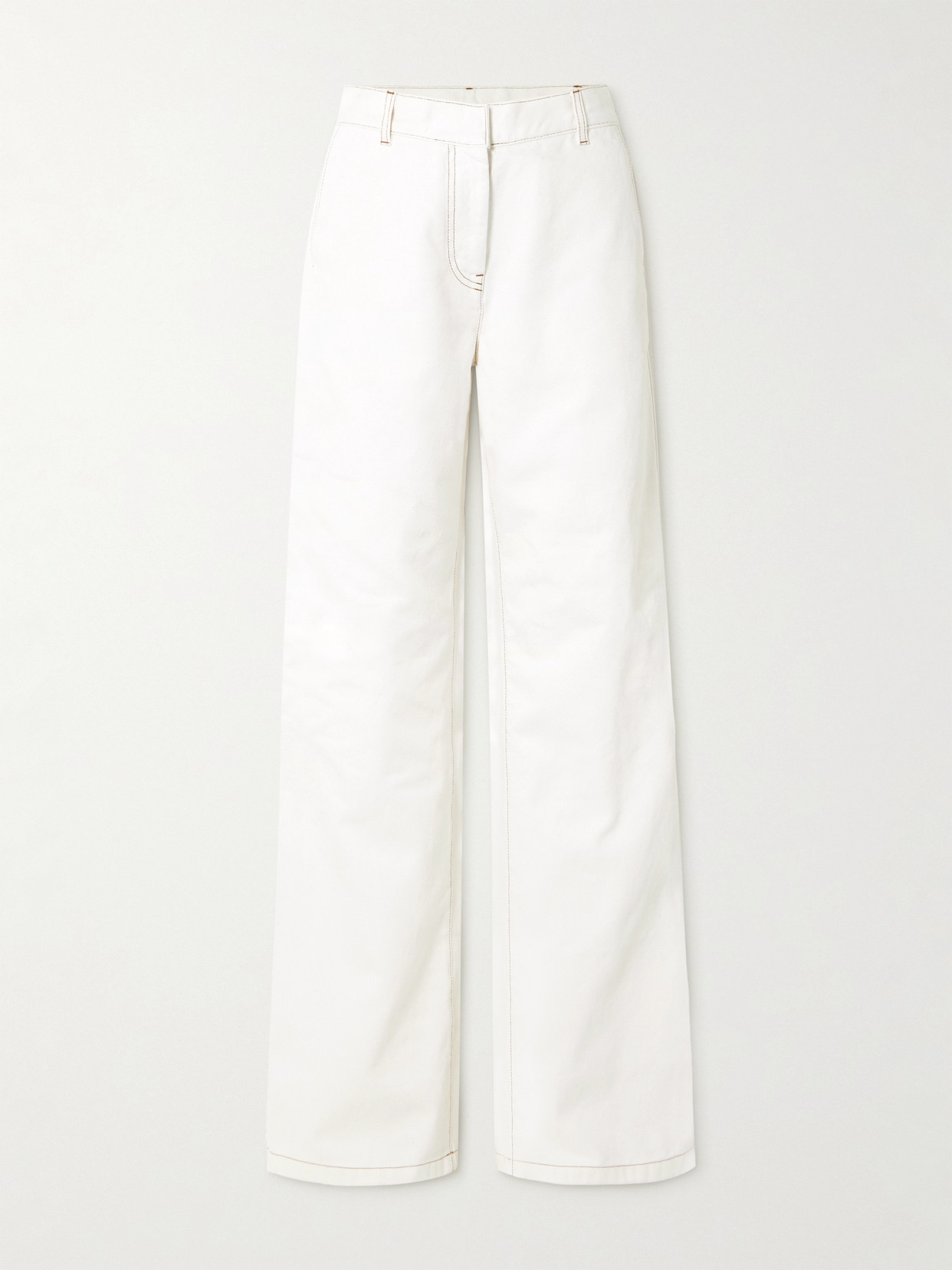 Dries Van Noten High-rise Wide-leg Jeans In White