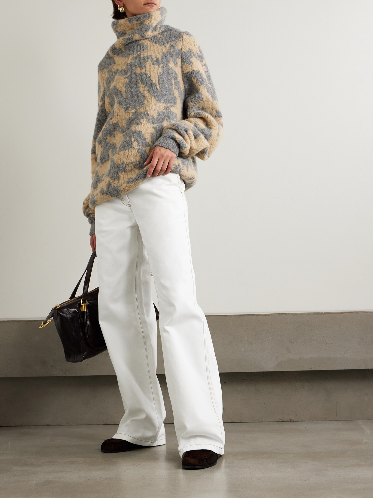 Dries Van Noten High-rise Wide-leg Jeans In White