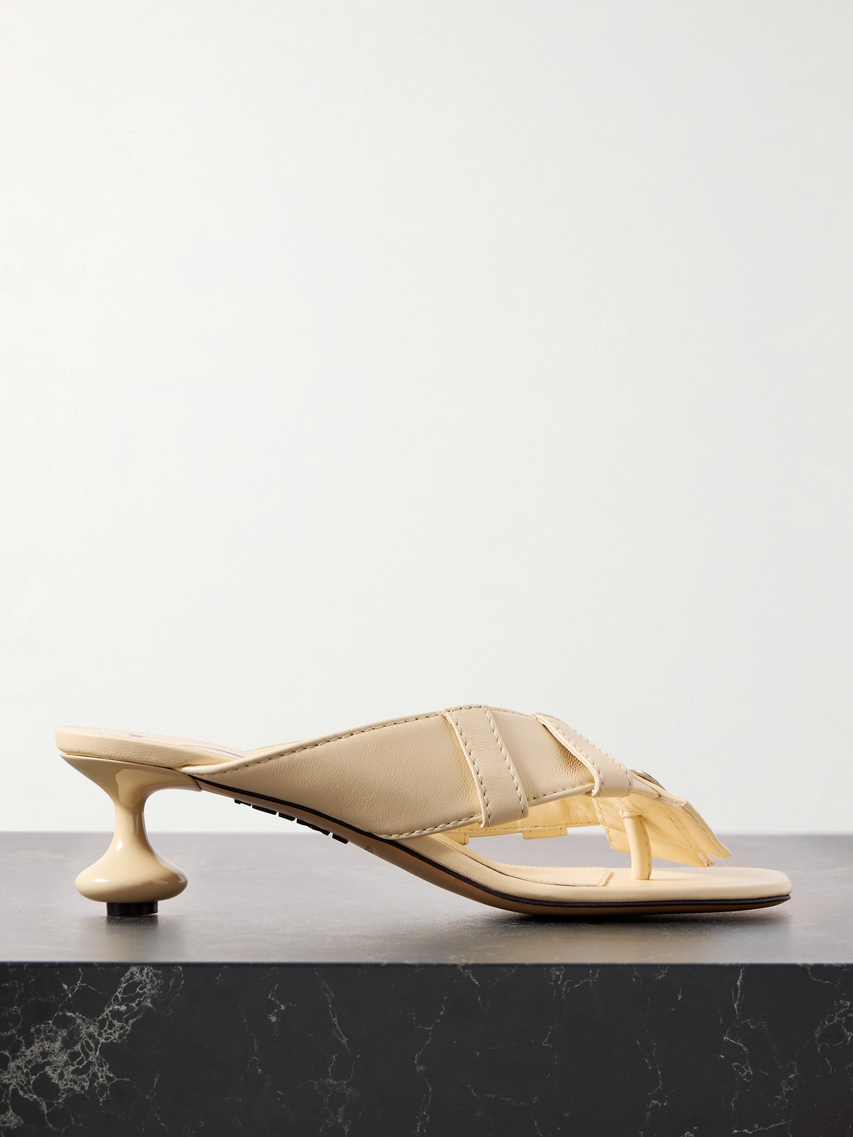 Loewe Toy Lambskin Slide Sandals In Neutrals
