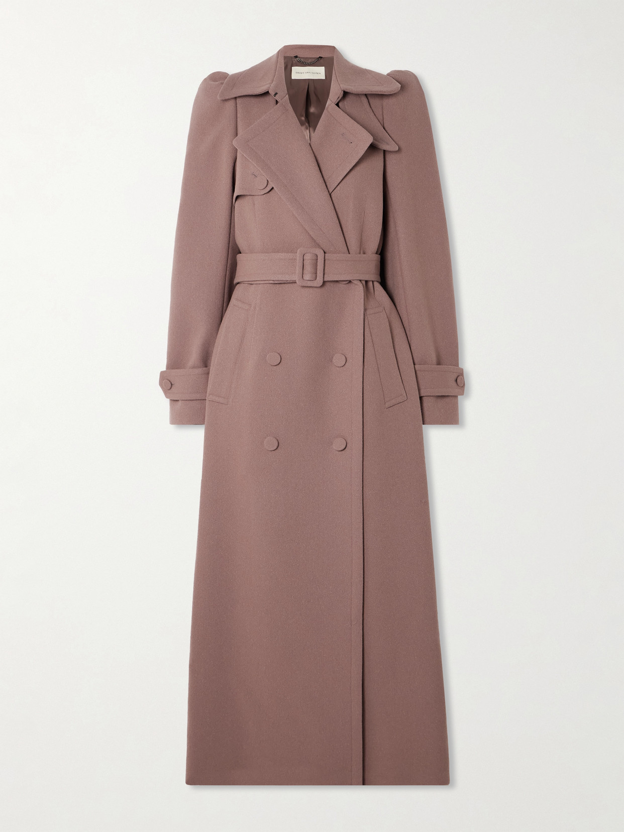Dries Van Noten - Belted Wool-blend Twill Coat - Pink