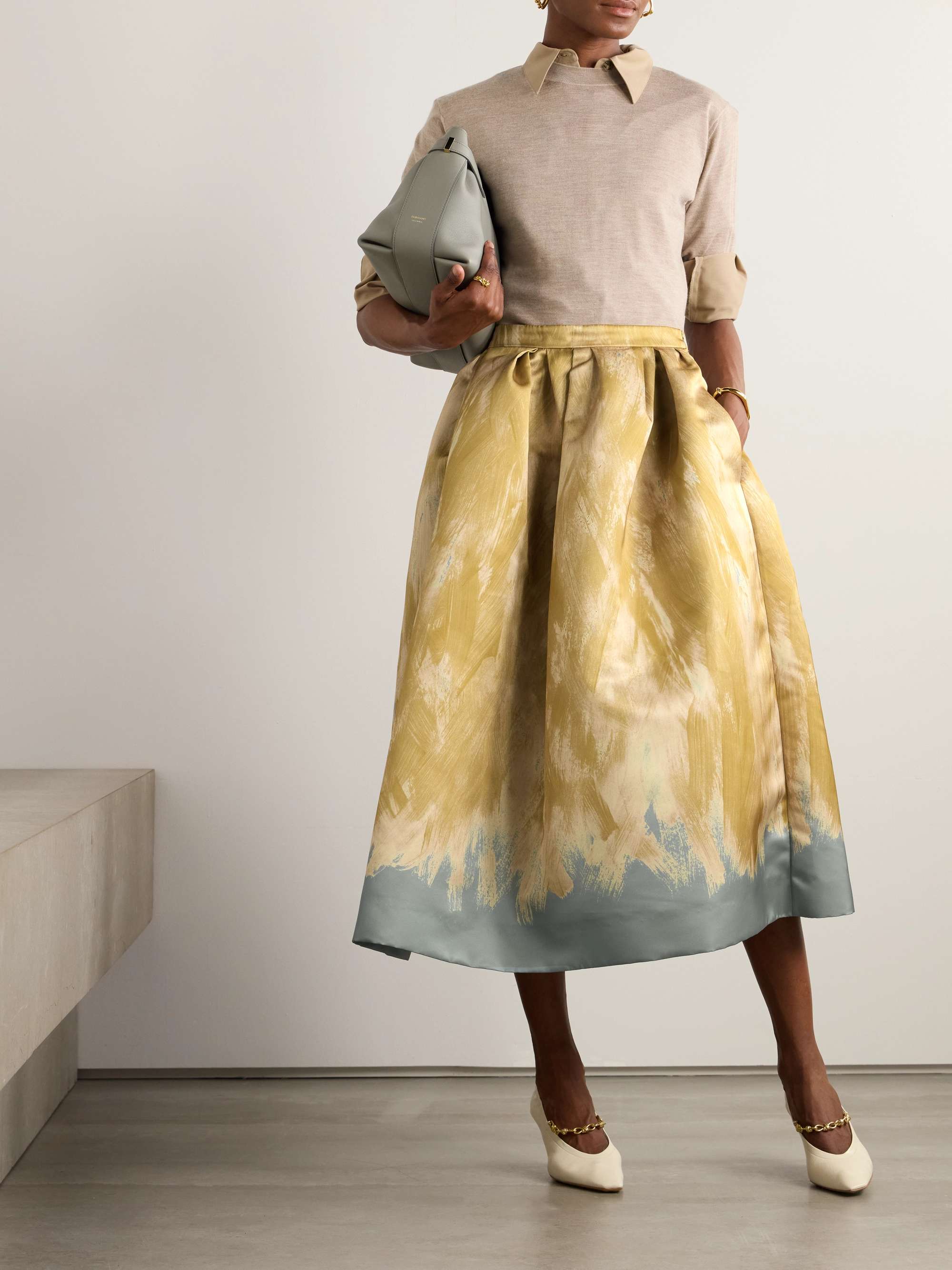 DRIES VAN NOTENのスカート DRIES VAN NOTEN SCARFY LONG 2213 W.W.SKIRT DESSIN A ONEsize