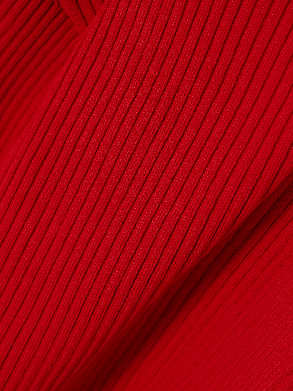 Magda Butrym Ribbed-knit Turtleneck Bodysuit In Red
