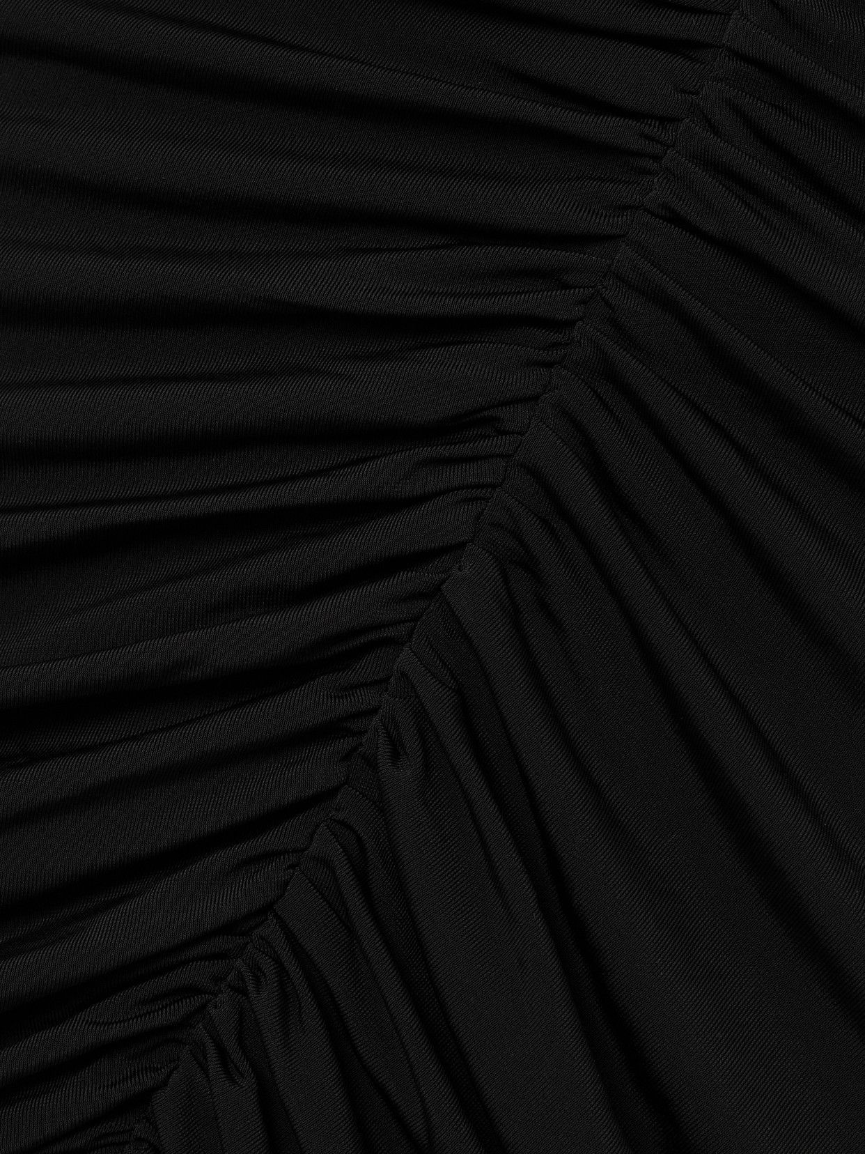 Magda Butrym Ruched Open-back Stretch-jersey Gown In Black