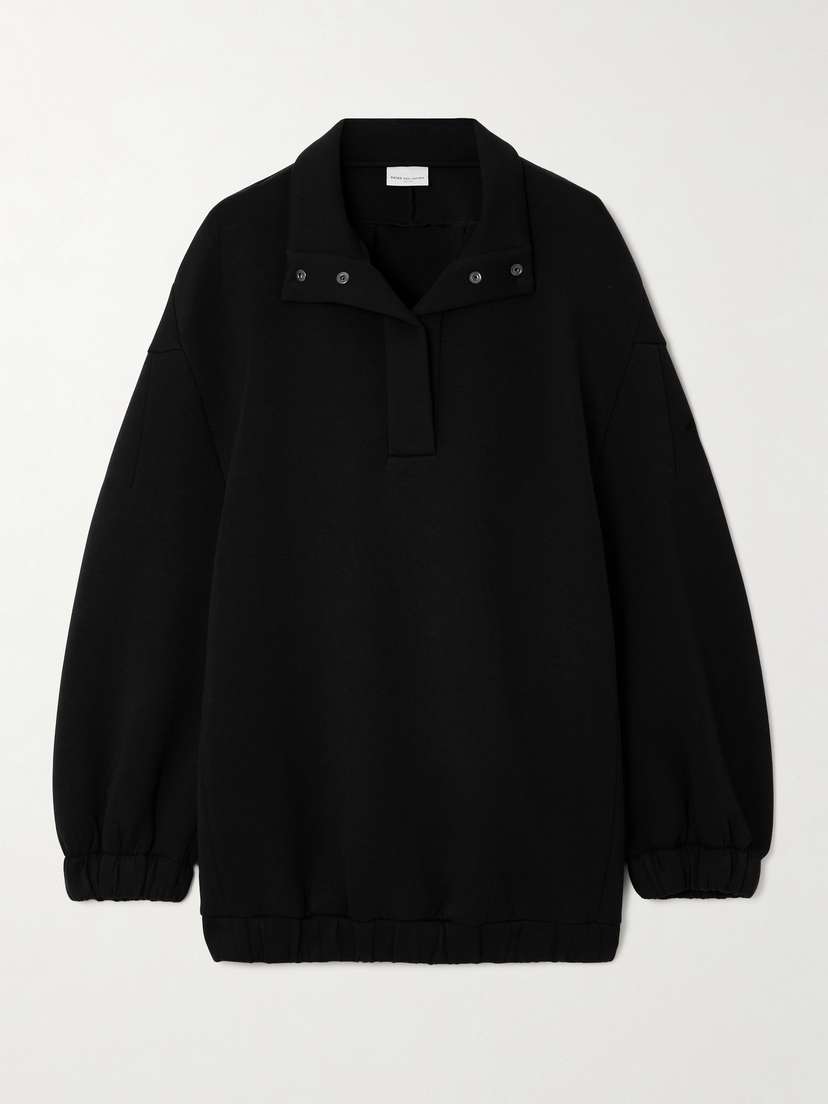 Dries Van Noten Oversized Cotton-blend Jersey Turtleneck Sweatshirt