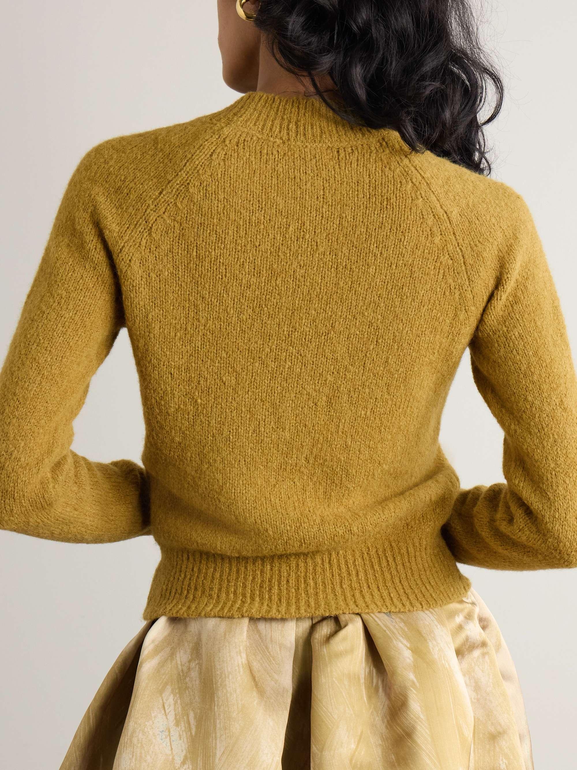 DRIES VAN NOTEN Brushed alpaca-blend sweater | NET-A-PORTER DRIES VAN NOTEN Brushed alpaca-blend sweater | NET-A-PORTER