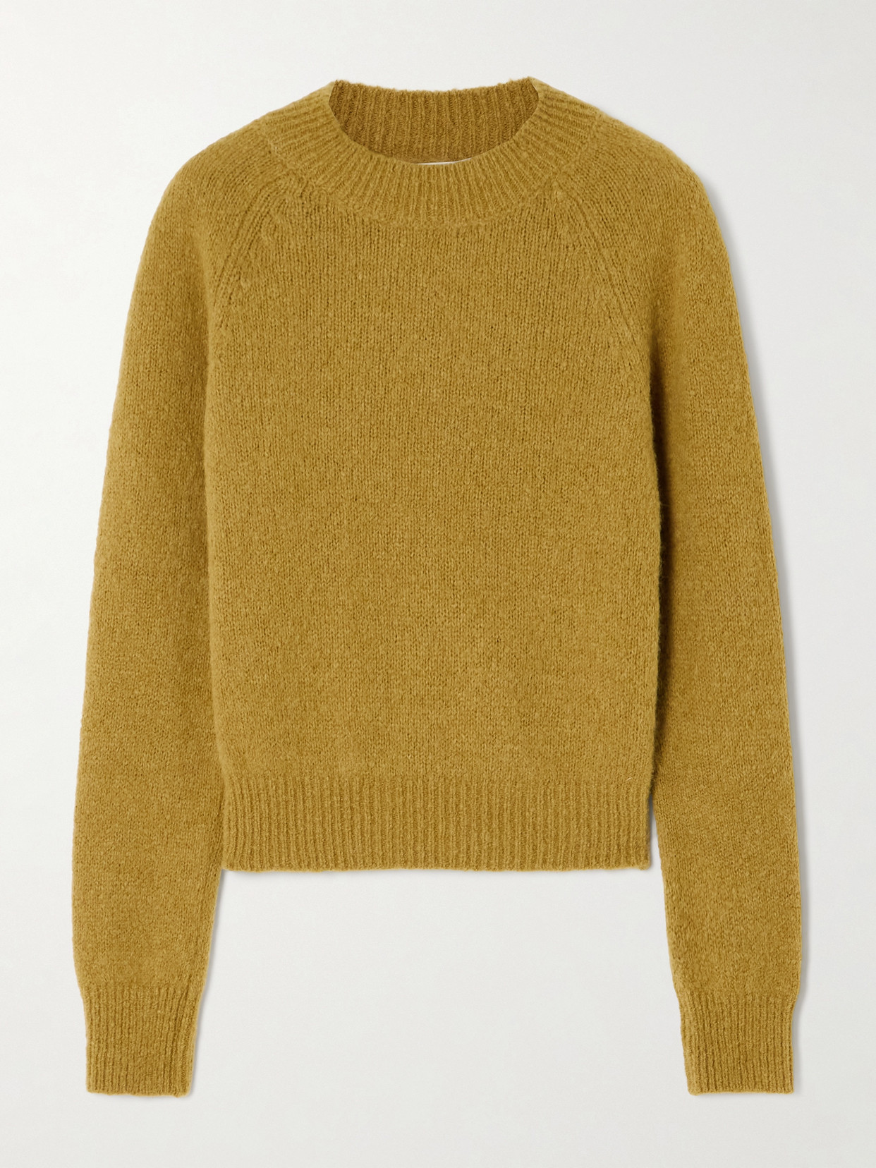 Dries Van Noten Brushed Alpaca-blend Sweater In Yellow | ModeSens