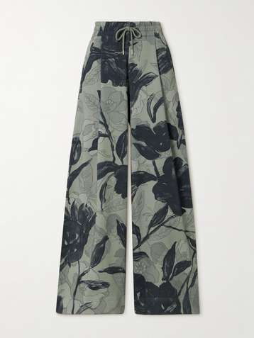 23ss DRIES VAN NOTEN Floral Cargo Pants Dries Van Noten Pants for