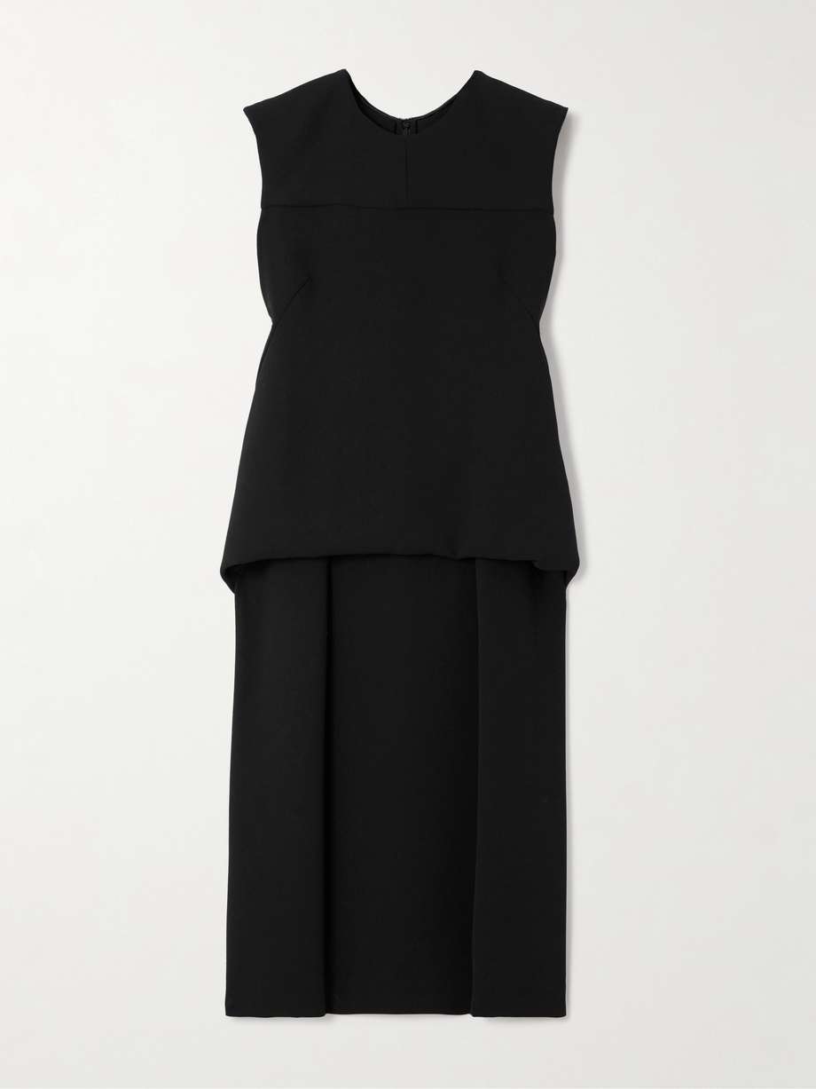 crepe midi dress