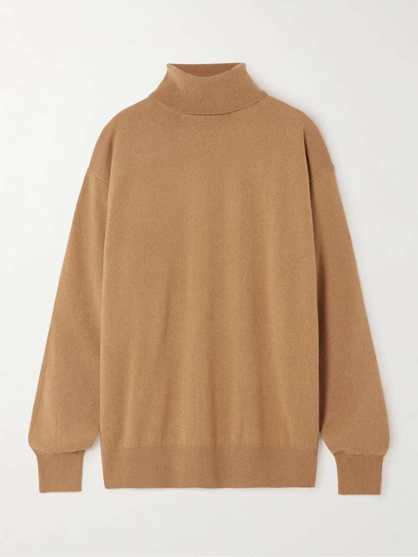Dries Van Noten Grosgrain-trimmed Cashmere Turtleneck Sweater
