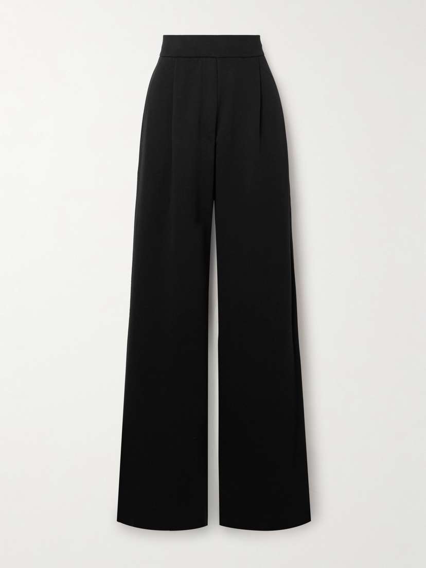 Dries Van Noten Pleated Cotton-jersey Wide-leg Pants