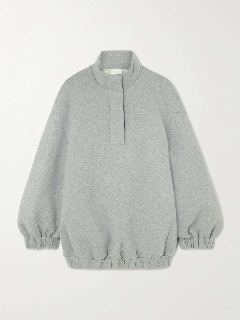 Dries Van Noten Oversized Cotton-blend Jersey Turtleneck Sweatshirt