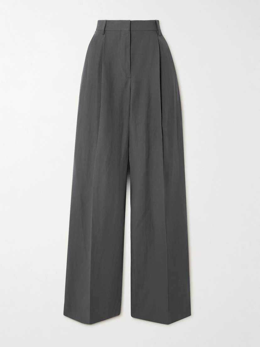 Dries Van Noten Pleated Wool-blend Twill Wide-leg Pants