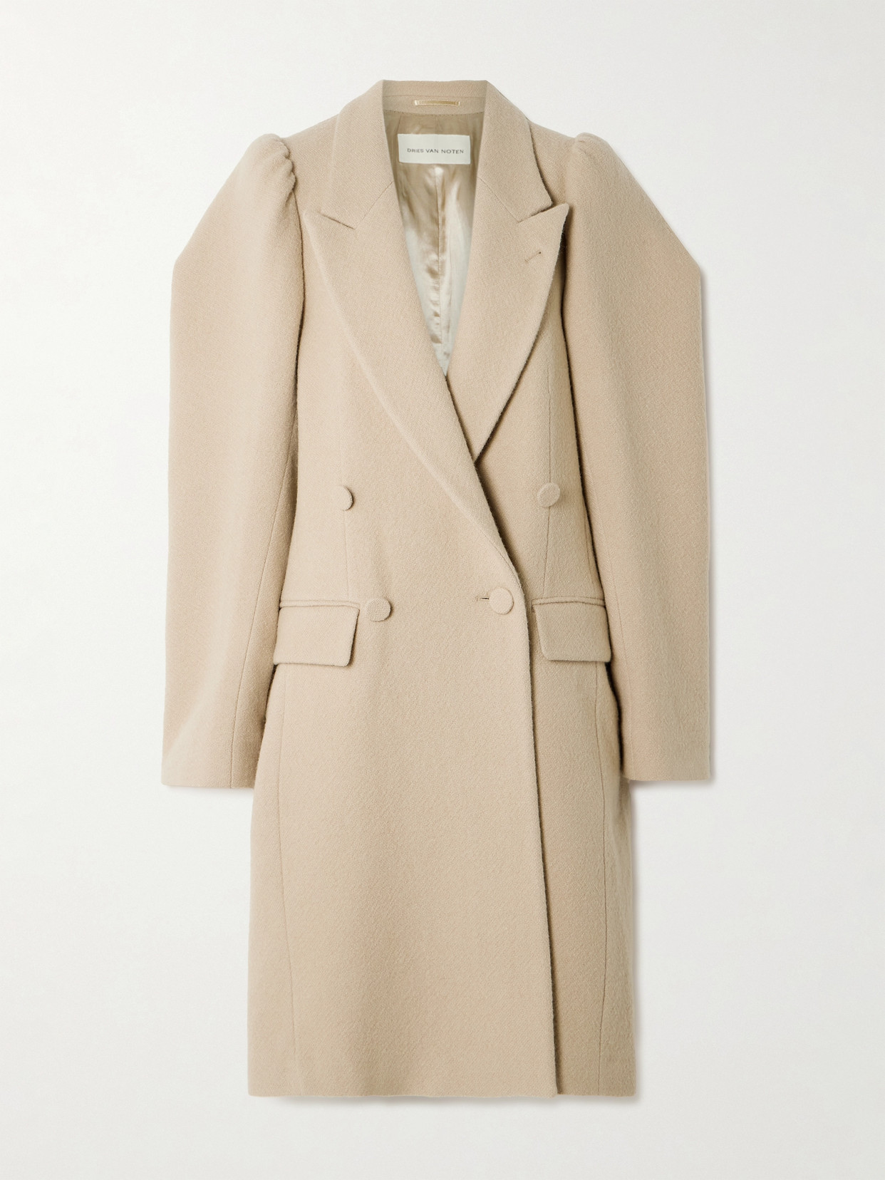 Dries Van Noten - Double-breasted Wool Coat - Cream
