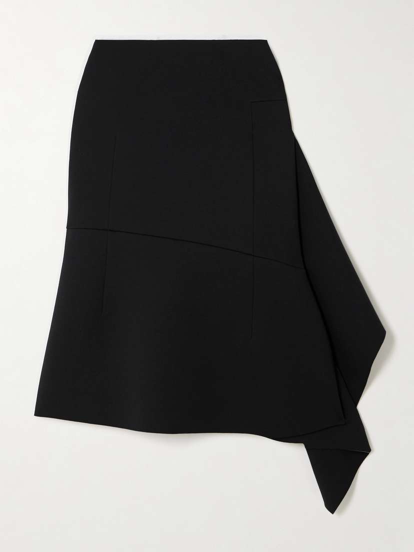Dries Van Noten Wrap-effect Cotton-blend Ponte Midi Skirt