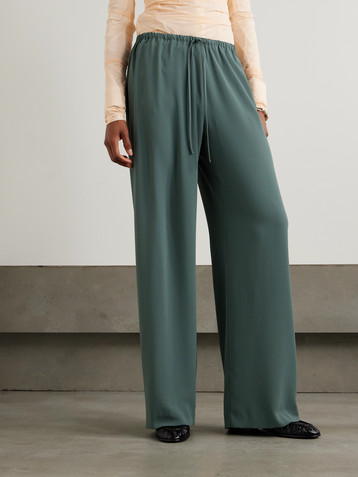 Dries Van Noten Crepe de chine straight-leg pants
