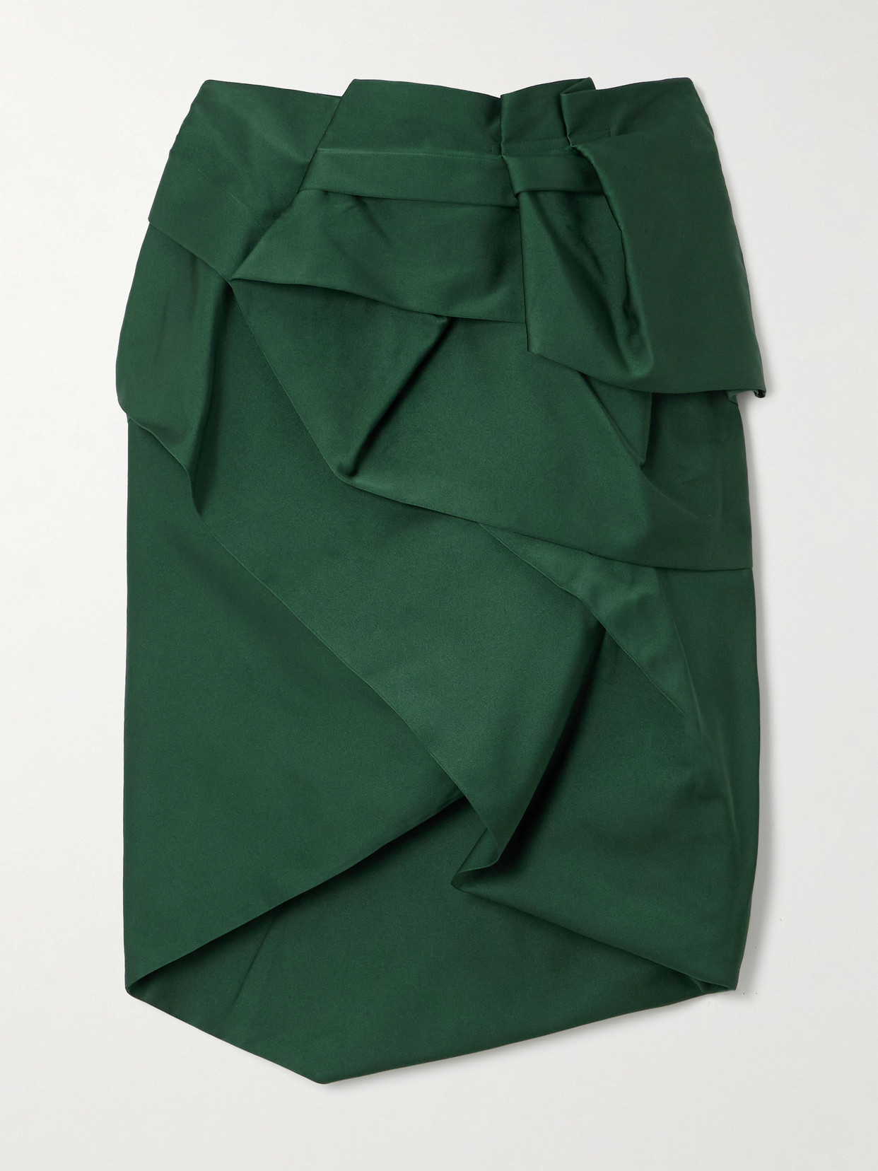 Dries Van Noten - Ruffled Satin Skirt - Green