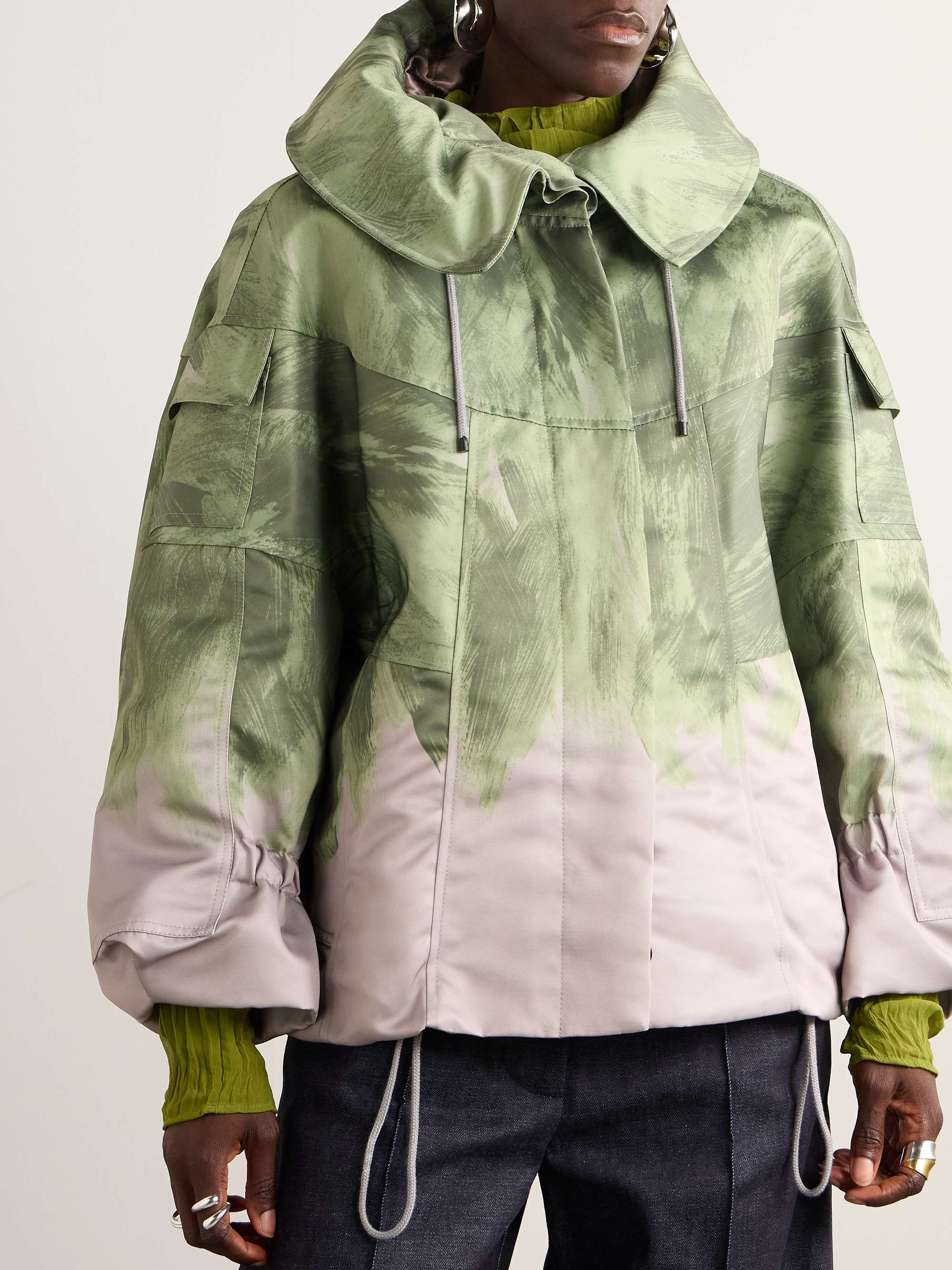 DRIES VAN NOTEN Hooded printed shell jacket | NET-A-PORTER