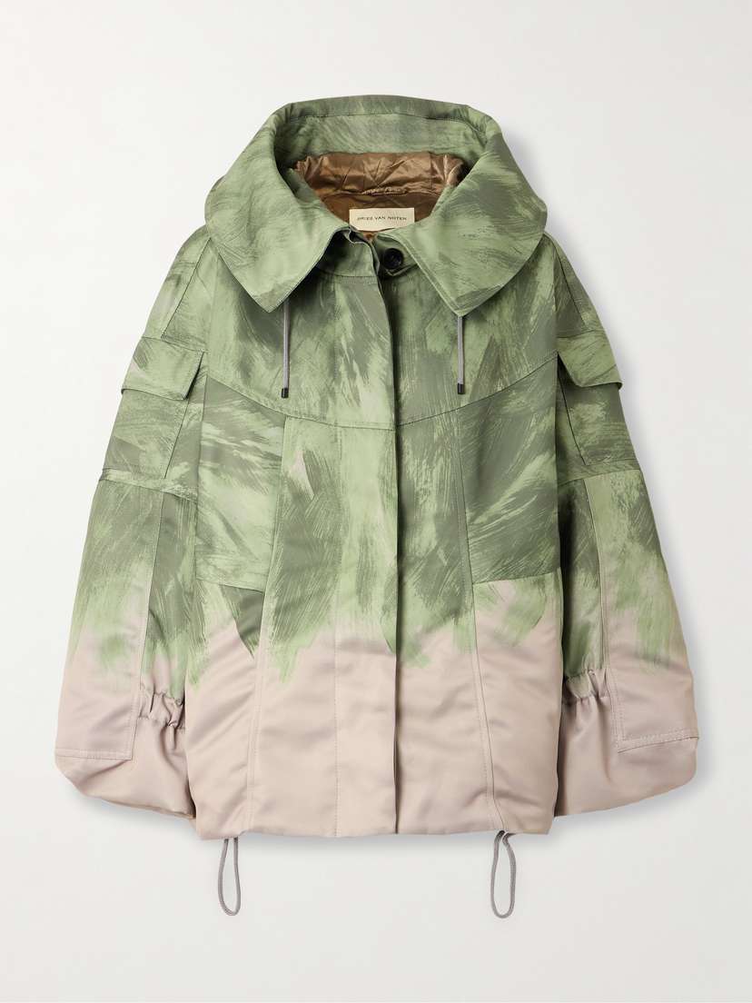 Dries Van Noten Hooded Printed Shell Jacket