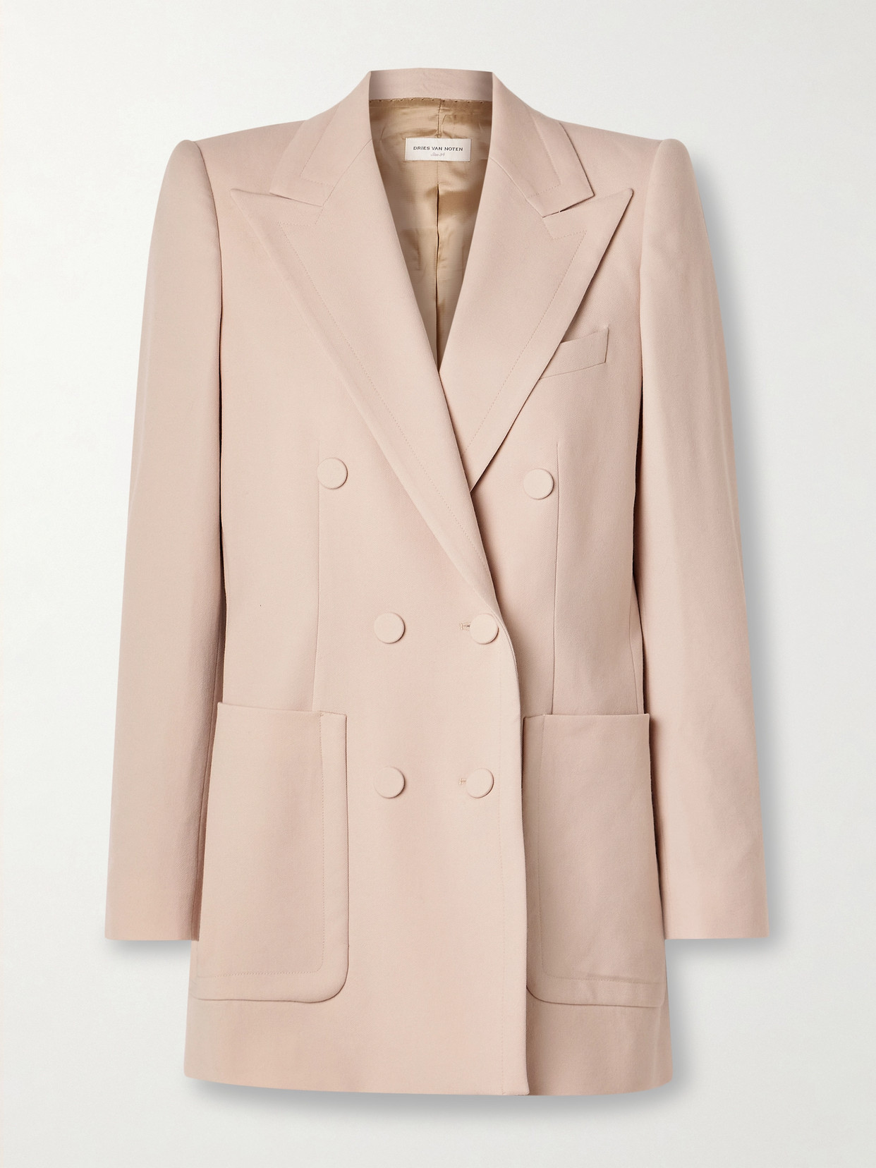 Dries Van Noten - Double-breasted Wool-twill Blazer - Pink