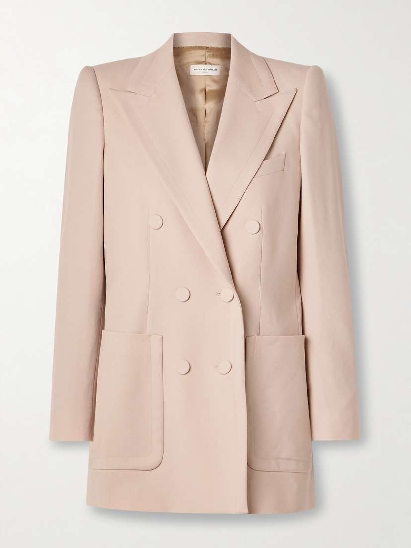 Dries Van Noten Double-breasted Wool-twill Blazer