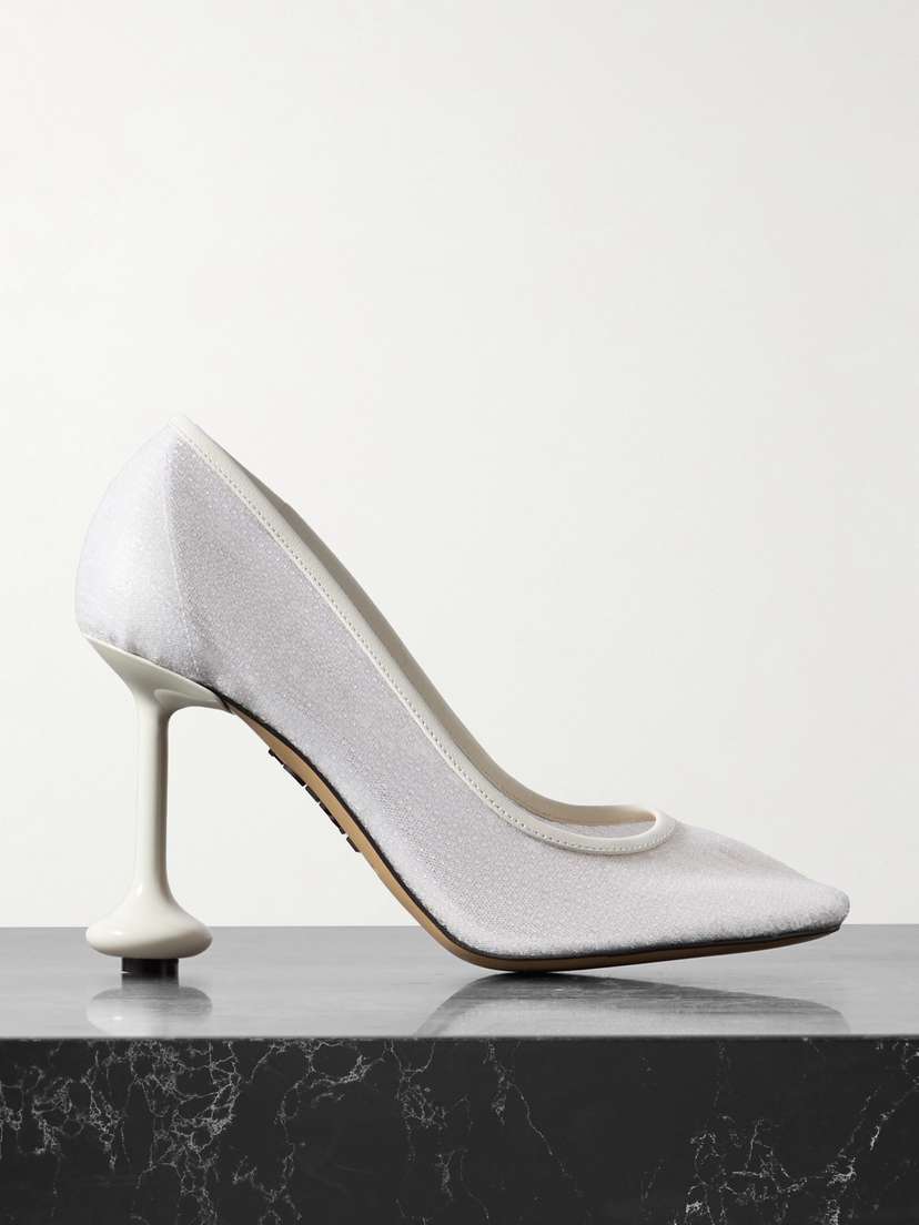 Loewe Toy Sequined Mesh Pumps