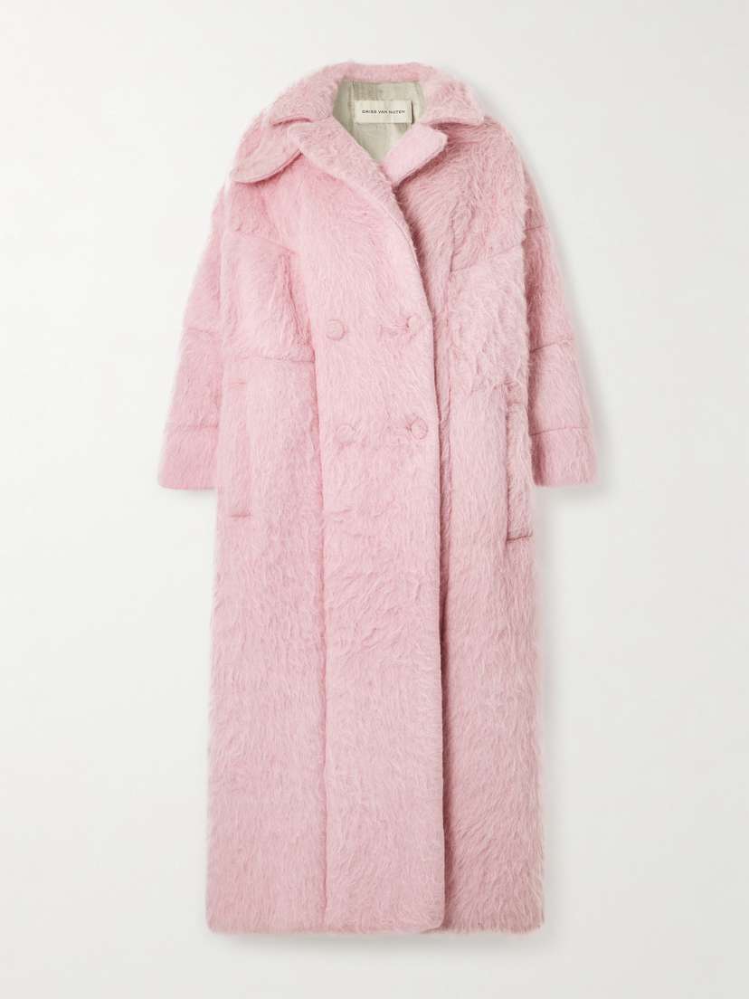 Dries Van Noten Oversized Brushed Wool-blend Coat