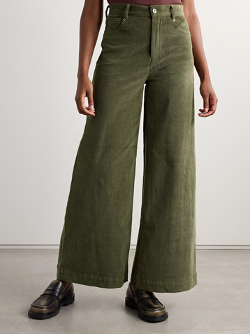 Sea Carine cotton-blend corduroy wide-leg pants
