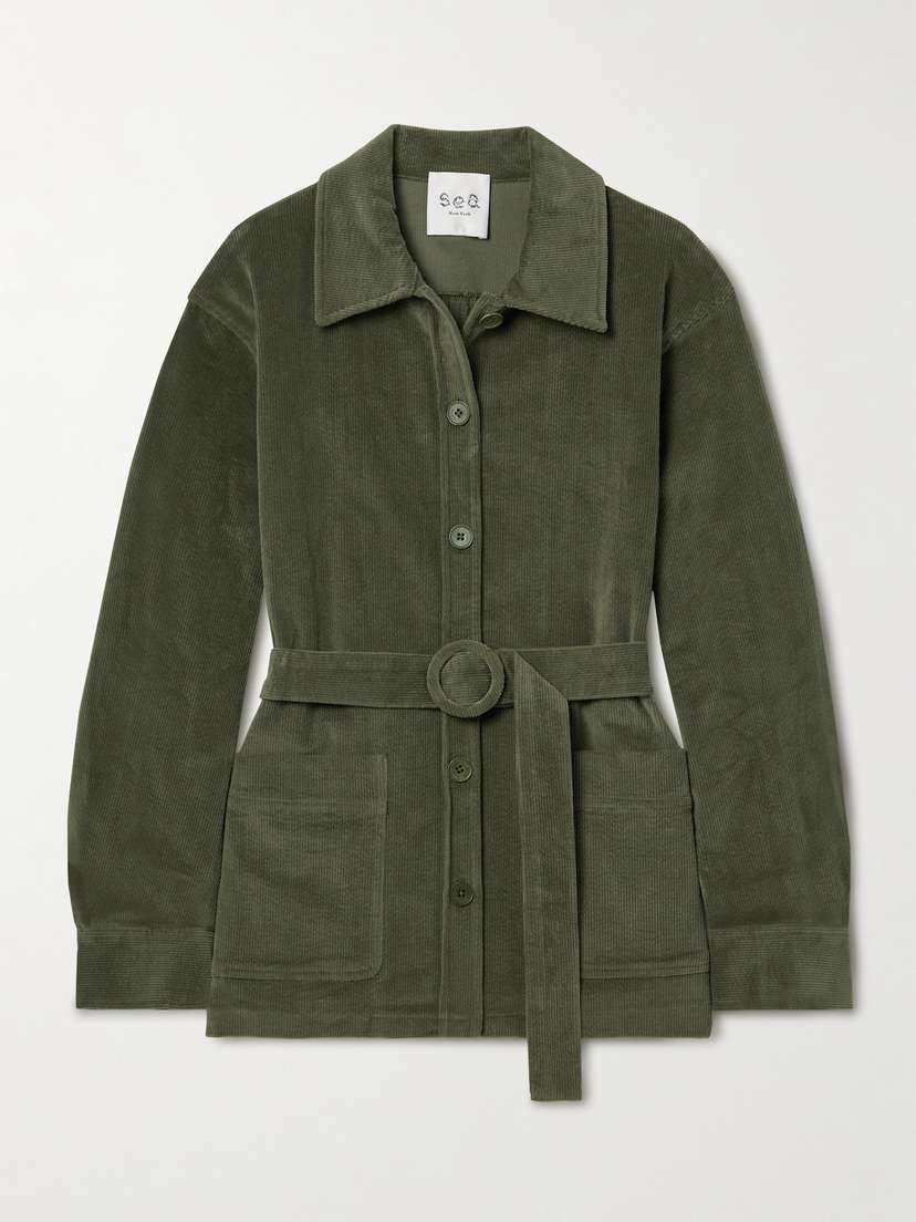 Sea Carine Belted Cotton-blend Corduroy Jacket