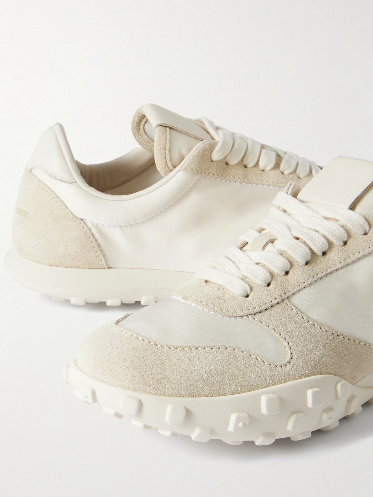JIL SANDER MOON SUEDE AND SHELL SNEAKERS